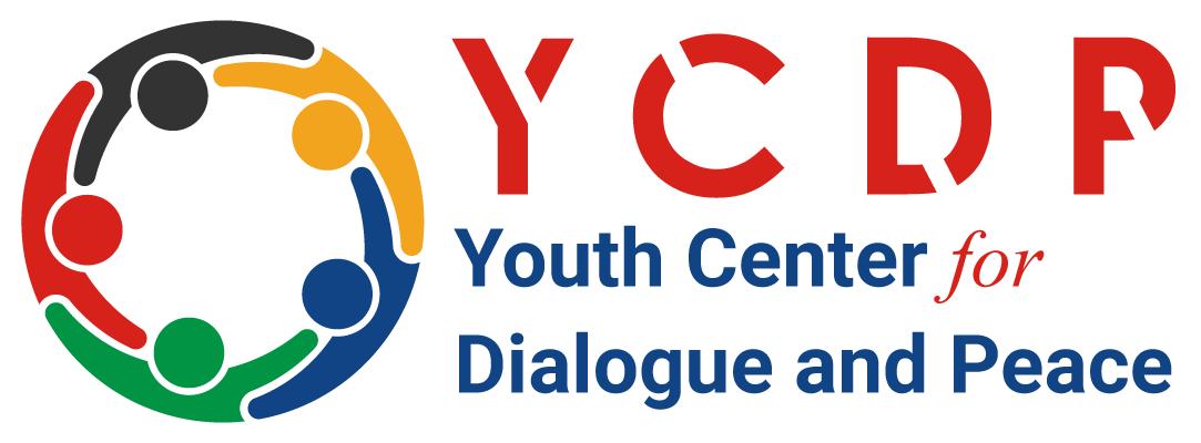 Logo des Youth Center for Dialogue and Peace (YCDP) mit stilisierten Personen im Kreis